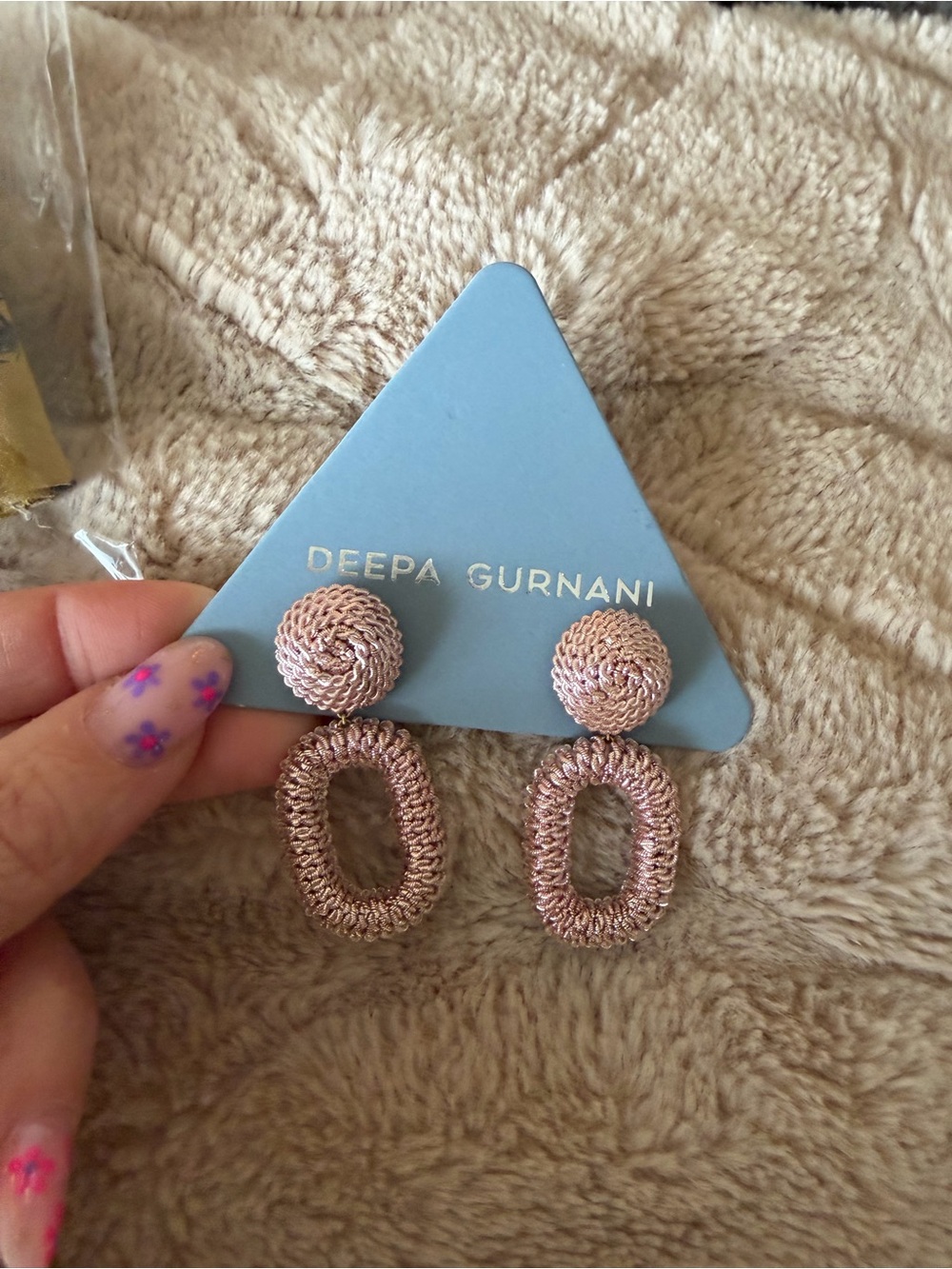 Deepa gurnani pink earrings
